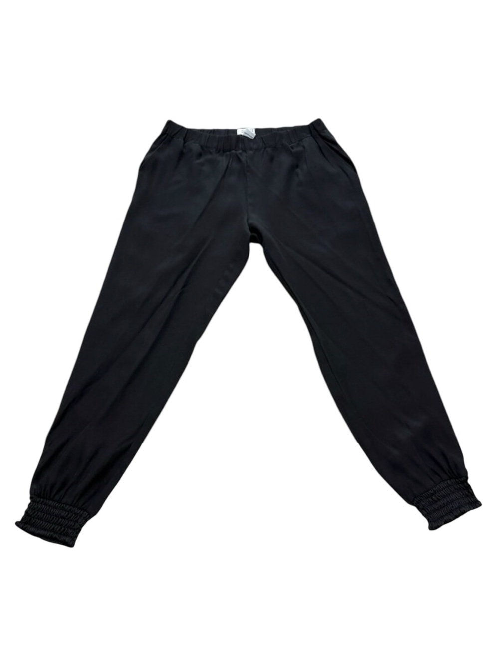 Vintage 90s Barney’s New York Black Silk Jogger Pants